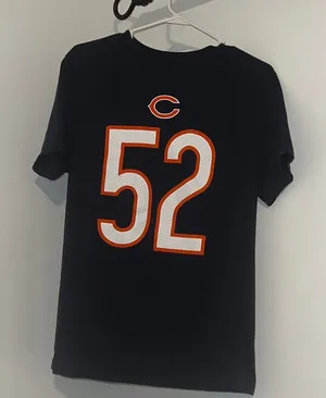 Nike Chicago bears Navy Blue Sports Jersey with Number 52 sz M thumbnail 1