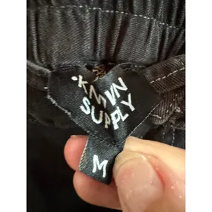 Known Supply Utility Pants Women Size M Black Paperbag Waist‎ Carpenter Contrast thumbnail 6