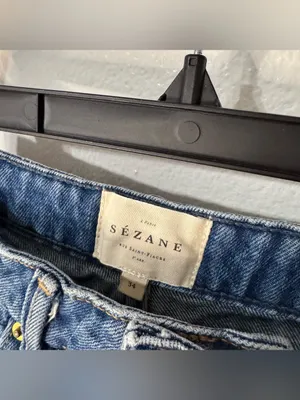 Sezane Niels Denim Cuffed Shorts thumbnail 4