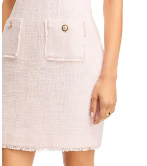 Karl Lagerfeld Sleeveless Tonal Tweed Pocket Sheath Dress thumbnail 4