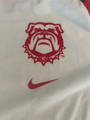 Nike Georgia Bulldogs UGA 3/4 Sleeve Raglan T Shirt Red White Women’s Large thumbnail 4