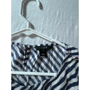 J.Crew Navy Blue White Striped Short Sleeve Pocket‎ Dress Size 2 Nautical Casual thumbnail 7