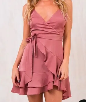 Princess Polly Watermelon Champagne Mini Dress thumbnail 1