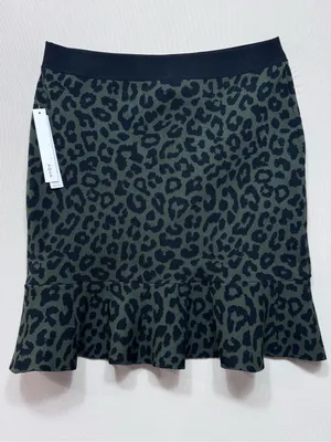NWT Aqua Animal Print Jacquard Knit Skirt NWT size large thumbnail 4
