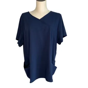Urbane Ultimate navy v-neck scrub top Size XXL thumbnail 2