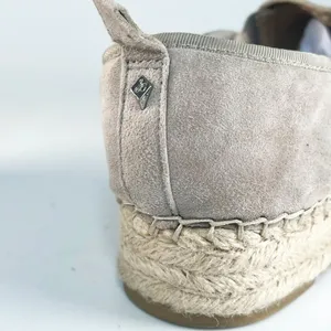 Sam Edelman Carrin Grey Taupe Suede Espadrille Platform Flats Shoes Women 9 thumbnail 7