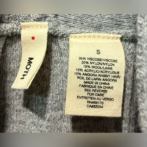 Anthropologie Moth Angora Sweater Belted Open Front Knit Cardigan S‎ thumbnail 4