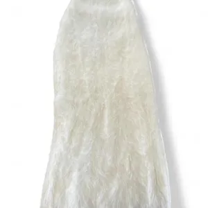 Zara white fuzzy sleeveless mini dress with a soft shaggy faux-fur Size S/XS thumbnail 7
