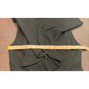 Anthropologie Tabitha Black Ruffle Collar Sleeveless Blazer Vest Wool Blend 6 thumbnail 7