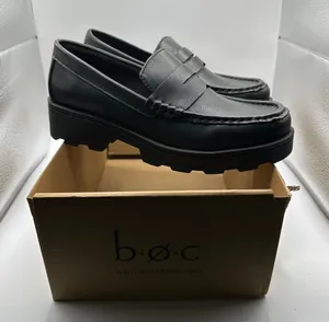 b.o.c. Cade Black Penny Loafers Womens 7 Lug Sole Chunky Slip On Shoes BC0038909 thumbnail 1