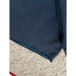 Y2K Vintage Flare Sweatpants American Eagle Navy Blue Wide Leg Raw Hem XL thumbnail 3