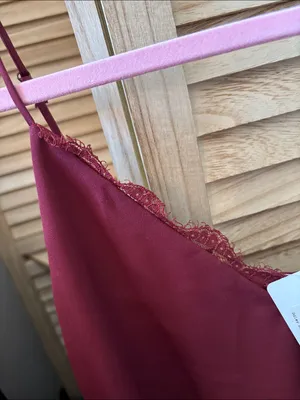 Allison Joy Wine Lace-Trim Lined Cami Small NWT thumbnail 2