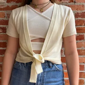 Earth Song Cream Tie Cardigan thumbnail 1