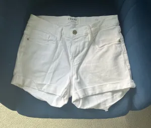 White Frame Denim Jean Shorts Le Cut-Off 26 thumbnail 1
