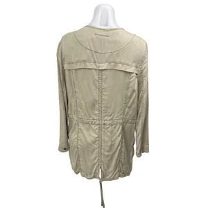 Anthropologie Hei Hei Tan Beige Long Sleeve V Neck Mid Length Coat Jacket Size M thumbnail 4
