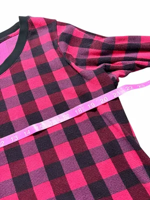 Victoria’s Secret Thermal Pink Black Plaid Pajama Set Size Large thumbnail 8