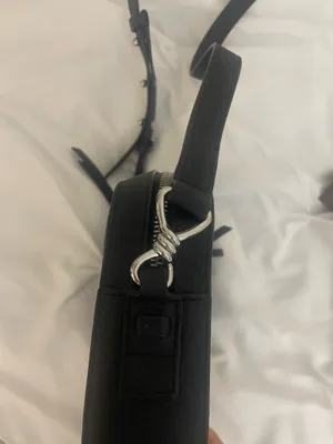 AllSaints Black Pebbled Leather crossbody camera bag thumbnail 2