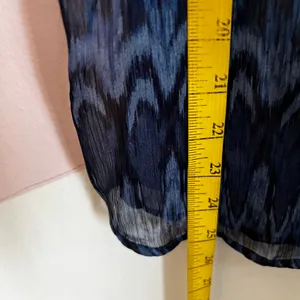 Blue Sheer Cowl Neck‎ Tank Top Y2K Fairy Grunge Indie Sleaze Tumblr Large thumbnail 6