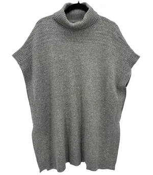 Velvet by Graham & Spencer Heather‎ Gray Quincy Cashmere Sweater Poncho Sz Small thumbnail 1