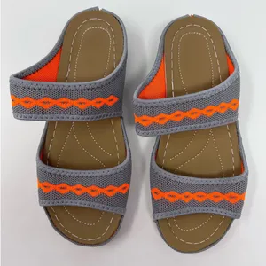 Unknown Brand Gray Orange Causal Wedge Open Toe Sandals Size 8‎ thumbnail 5