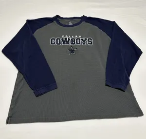 Women's Cowboys 3/4 Sleeve T Shirt Top Size XL Extra Large Blue Dallas Footbal thumbnail 1