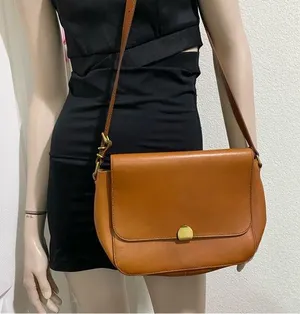 Madewell L4913 Brown Leather The Abroad Shoulder Bag thumbnail 2