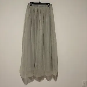 Lisong Tulle Midi Skirt grey‎ silver size 16 thumbnail 2