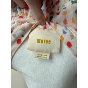 Maeve by Anthropologie Geometric Shape Colorful Rayon Blouse Size Medium Boho thumbnail 10