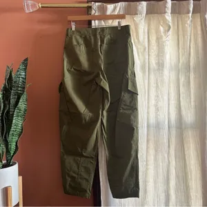 Madewell Seamed Barrel-Leg Utility Pant Garment-Dyed Twill Green NWT Size 2 Tall thumbnail 4