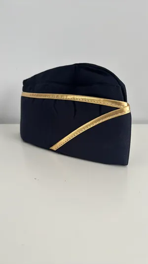 Costume airline flight attendant/stewardess hat. With added rhinestones. One size thumbnail 2