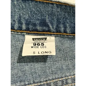Vintage 90s Levi's 965 Wide Leg Jeans Made in USA Size 5 Long thumbnail 15