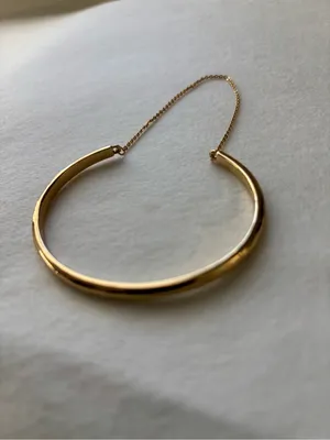 Jenny Bird Polished Gold Collar Necklace with Safety Chain thumbnail 3