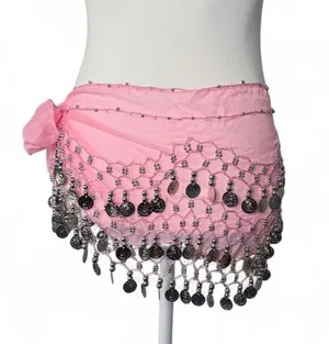 Belly Dancing Hip Scarf Pink thumbnail 3