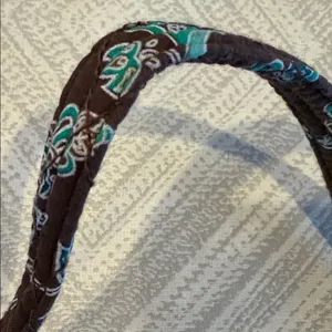 Croft & Barrow Brown Teal Quilted Floral Shoulder Bag Small thumbnail 3