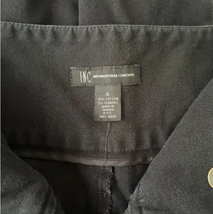 INC International Black Cropped Work Pants thumbnail 4