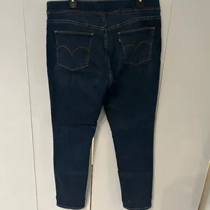 Levi's Dark Blue Skinny Women's Jeans elastic waist thumbnail 8