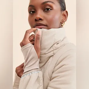 Free People FP Movement Gathering Storm Run Beige Puffer Jacket Size XS thumbnail 4