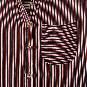 Maeve by Anthropologie Adelaide Poplin Striped Button Down Shirt Women's size XS thumbnail 5