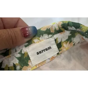 Aureum Anthropologie Cotton Daisy Eyelet Mini Dress Medium Cinched Waist Ric Rac thumbnail 6