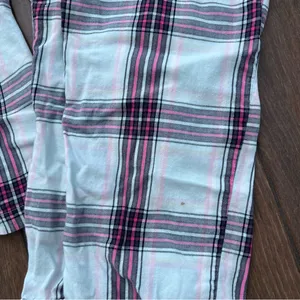 Victoria's Secret Dreamer Flannel 2 pc Pajama Set Multi Plaid sz XS thumbnail 9