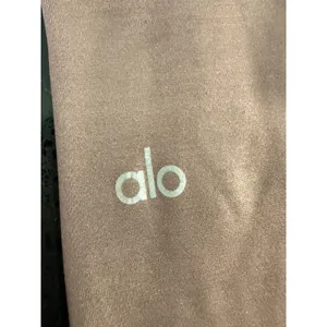 Alo Yoga High-Waist Airbrush Leggings Metallic Mauve Taupe‎ Women's Size L thumbnail 4