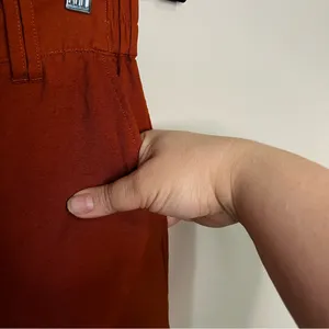 Lulus On Breezy Street Rust Orange High Rise Wide‎ Leg Flowy Linen blend Pants thumbnail 6