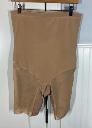 Honeylove SuperPower Mid Waist Midwaist Shaper Shorts‎ beige tan Size 1X thumbnail 1