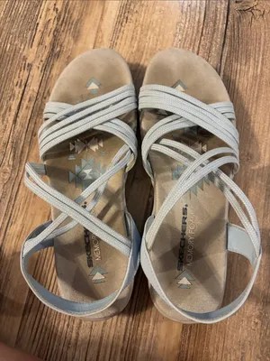 Skechers Reggae Light Blue Strappy Sandals - Size 9 thumbnail 5