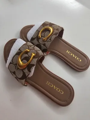COACH Brown signature slides sandals  thumbnail 5