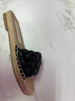 Forever Black Braided Slide Mule Size 5 thumbnail 2