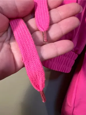Womens Size XL Cropped Hoodie Bright Pink Banded Hem Long Sleeve Kangaroo Pocket thumbnail 5