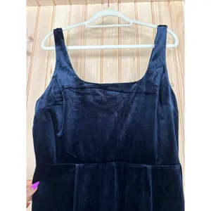 NWT Lulus Elegant Sweetie Dark Navy Velvet Square Neck Maxi Dress Gala Size XL thumbnail 4