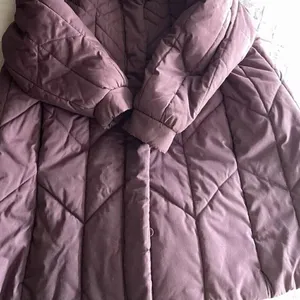 Saxton Hall Women’s Purple Quilted Warm Midi Jacket Puffy Coat Size M thumbnail 2