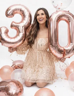 & Other Stories Blush Pink Sequin Mini Dress thumbnail 1
